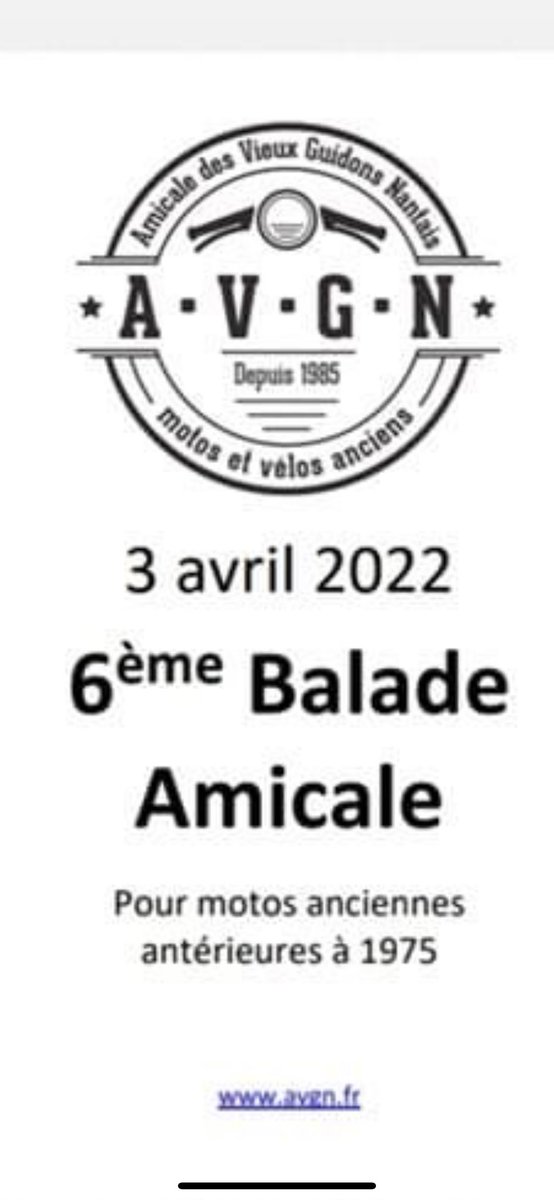 clemdu44119's tweet image. 6 ème edition de la balade de moto ancienne dans le 44 au dépars des soriniere organisé par L’AVGN vous pouvez trouvez le bulletin d’inscription sur le site internet de l’amical des vieux guidon nantais #motoancienne #moto #balade