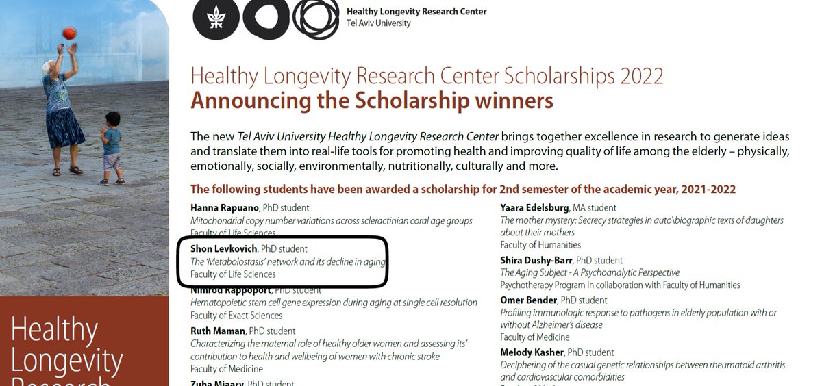 Gazit Lab (@gazitlab) on Twitter photo We congratulate Shon for his award of the scholarship from the Healthy Longevity Research 🤩 We congratulate Shon for his award of the scholarship from the Healthy Longevity Research 🤩