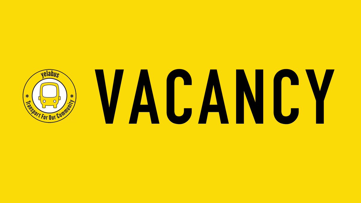 VACANCY: Operations Manager |

We are recruiting for an Operations Manager to run the day-to-day operations of #yelabus under the direction of the Management Committee.

Apply now: bit.ly/3KRlI4i