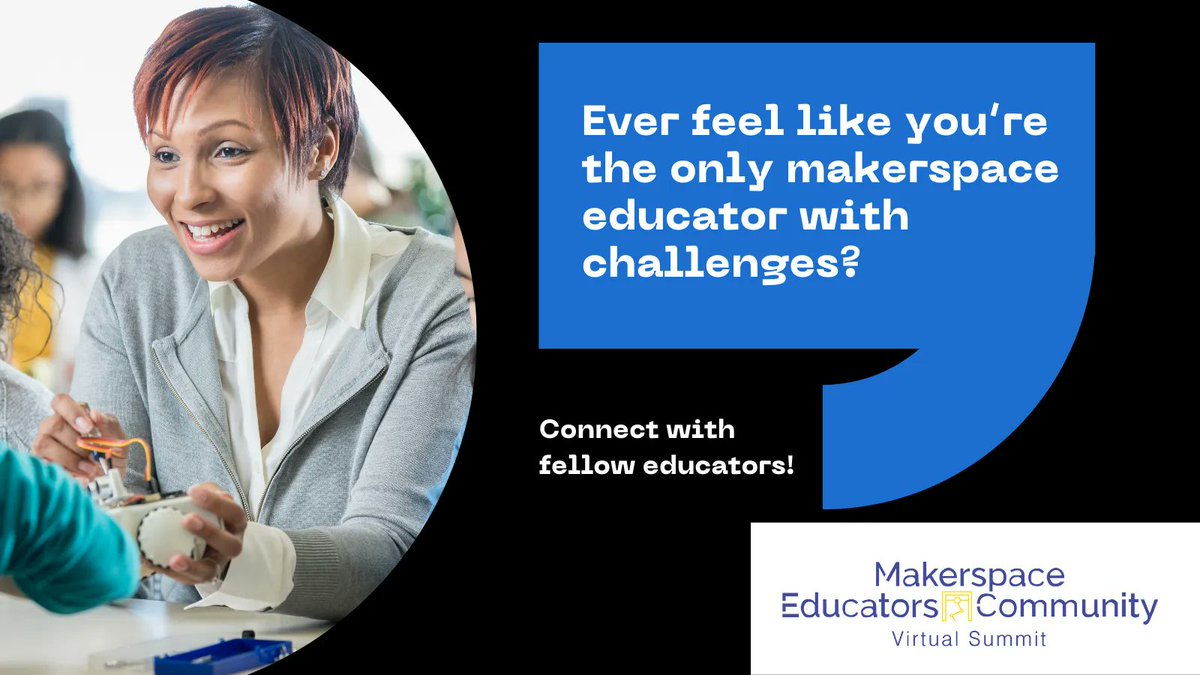 MakeShiftEdTech's tweet photo. Come learn new project ideas and tips and tricks for makerspace educators from fellow educators. https://t.co/dtSJQctLZG