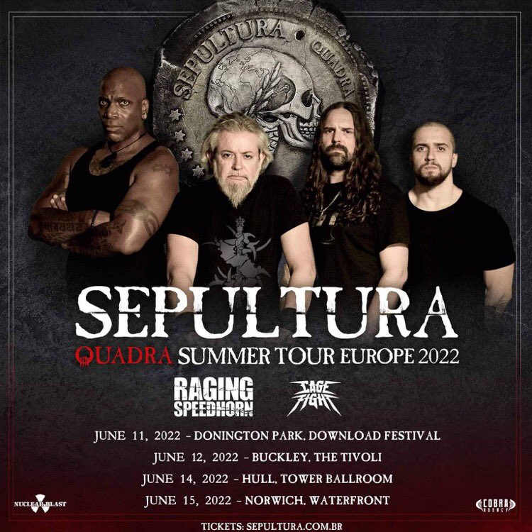SpeedHorn and Sepultura in jun. Go get your tickets now!