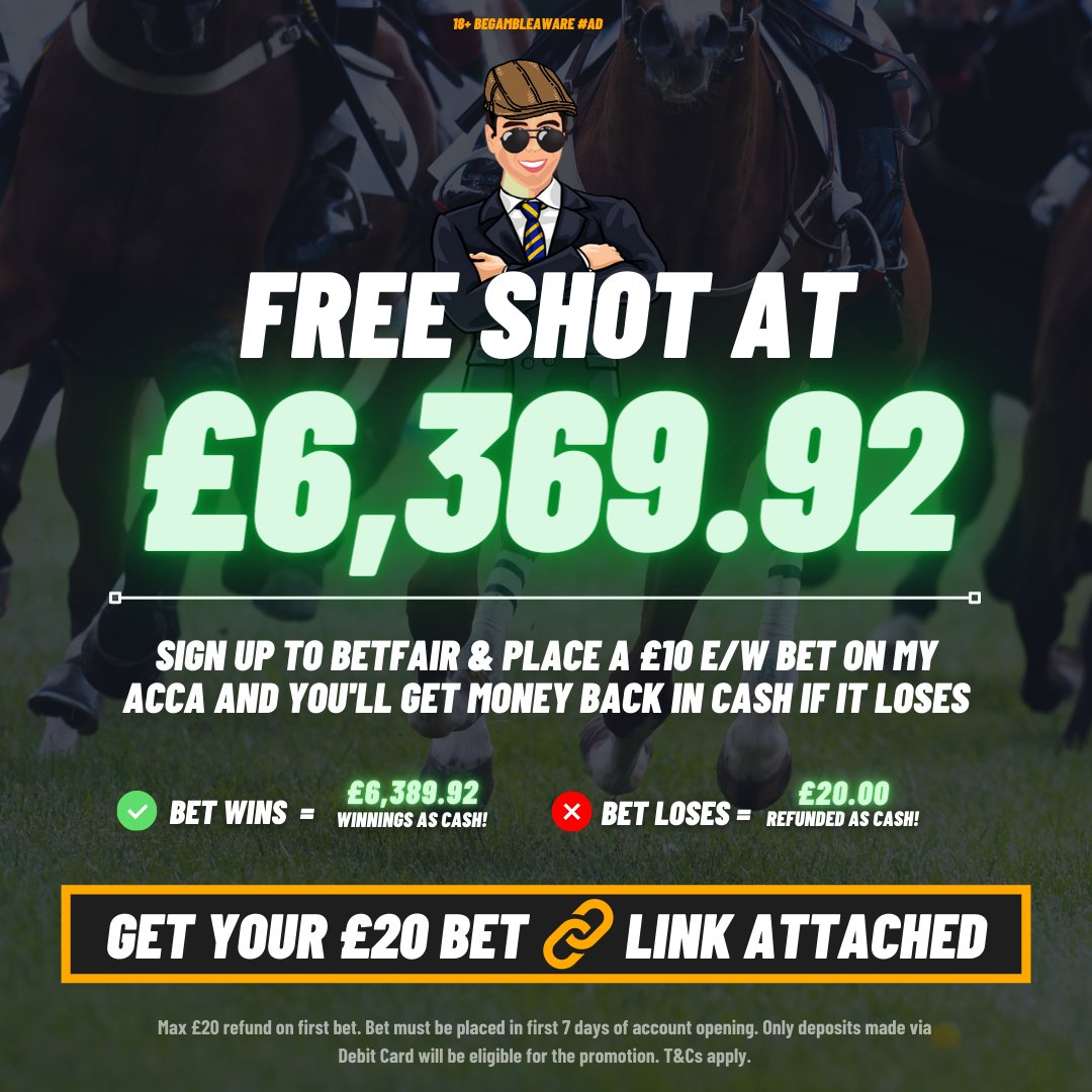 BennyBoyTips's tweet photo. 🏇MY 648/1 DAY 2 CHELTENHAM ACCA!

Add it here 👉 https://t.co/e768AUQblx

Get money back as cash if it loses
here: https://t.co/7melohaxIv

💵A £5 e/w stake will return £3,184.96
💴A £10 e/w stake will return £6,369.92

18+ BeGambleAware AD https://t.co/oYJrJTDZX3