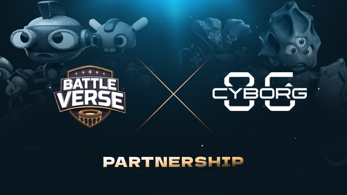 <a href="/BattleVerse_io/">BattleVerse</a> are thrilled to announce our #partnership with <a href="/Cyborg86nft/">CYBORG 86 NFT</a>!🔥
We will be working together on the 1st integration of an #NFT collection into our #Metaverse!
We have Bots, Shrooms..Why not Cydogs?🦾
❕We will raffle in our Discords a few NFTs soon, so stay tuned!