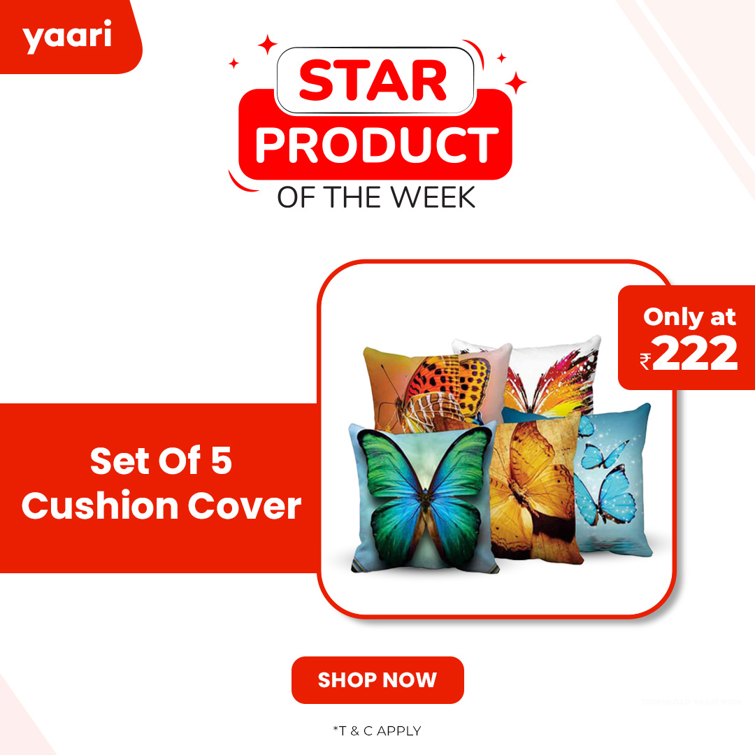 Pillows are the ON buttons of your Dreams! 
Get the perfect soothing pillows in all shapes, colors, and sizes. 
Sleep Comfortably. Shop Now!
#YaariApp #ShoppingApp #OnlineShopping #CushionCovers #Cusions #Dreams #SleepWell #Comfortable