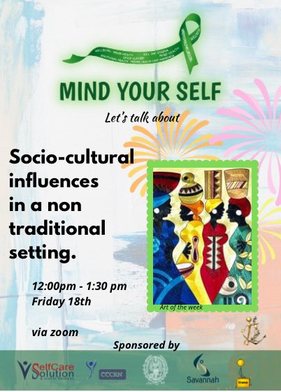 Mysmhi's tweet photo. Let's talk about Socio-cultural influences in a non-traditional setting.

Date: 18th March 2022
Time: 12noon - 1:30pm
https://t.co/J6Cc2oFk69 https://t.co/XG9boETfx8