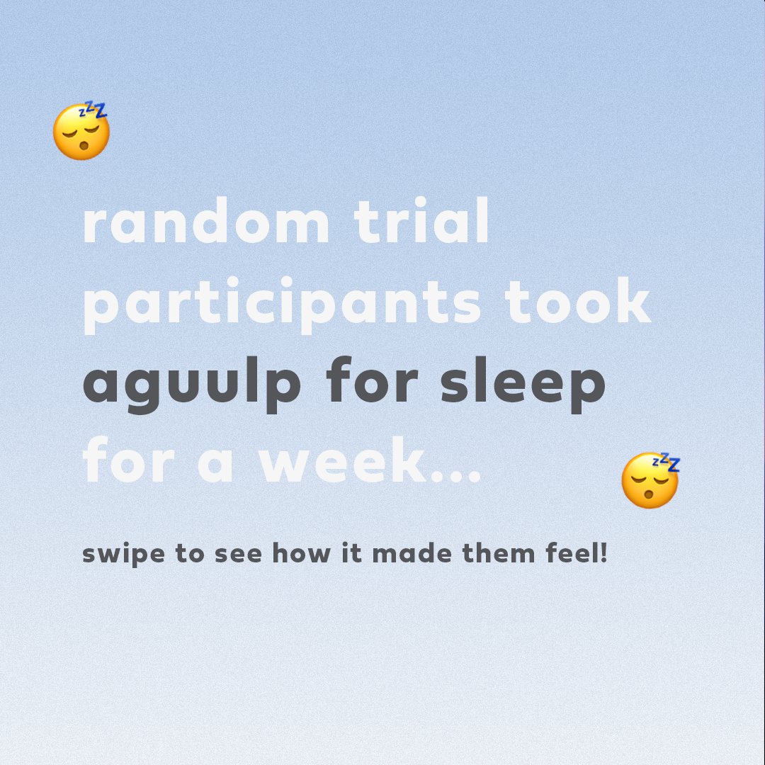 We gave 15 random members of the general public a week's worth of Aguulp For Sleep to try out and make part of their night-time routine…

Click to see what they thought of it and comment below to share you own experience with Aguulp For Sleep 💤

instagram.com/p/CbKA-8Io78x/