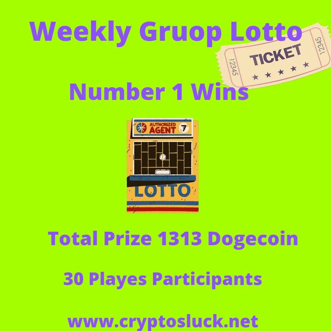 CryptosLuck's tweet image. Thanks to all players of the week

Congratulations to the number 1 winner, took home 1313 Dogecoin
@dogecoin
Don't miss out next time and be the winner of the week

Coming soon a new coin to be drawn