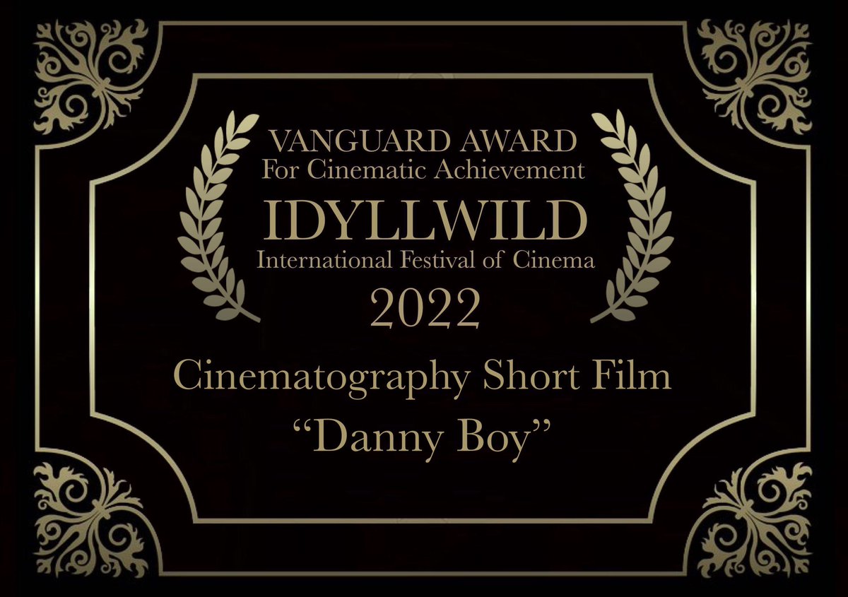 Thank you <a href="/IdyFest/">IdyllwildCinemaFest</a> for recognizing our amazing DP <a href="/_deangeloh/">Deangelo Harding</a> ! #shortfilm #FilmTwitter #dannyboyshort #SupportIndieFilm