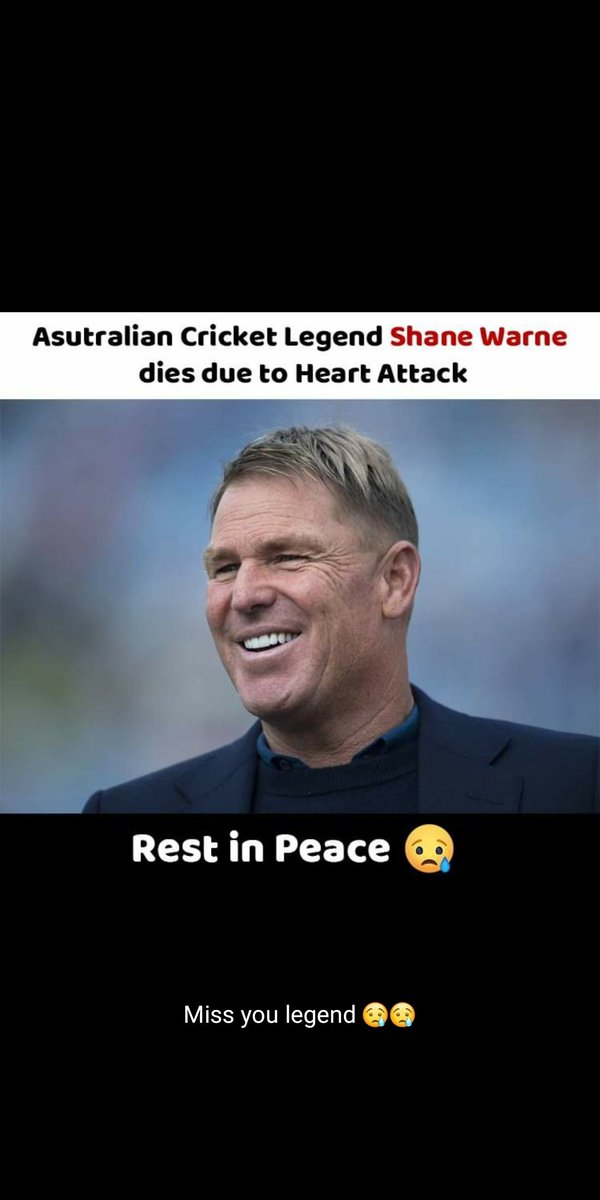 BaLudhfm7's tweet photo. @urstrulyMahesh #RIP sir 
@ShaneWarne  💔 https://t.co/0ZvfilWA8w
