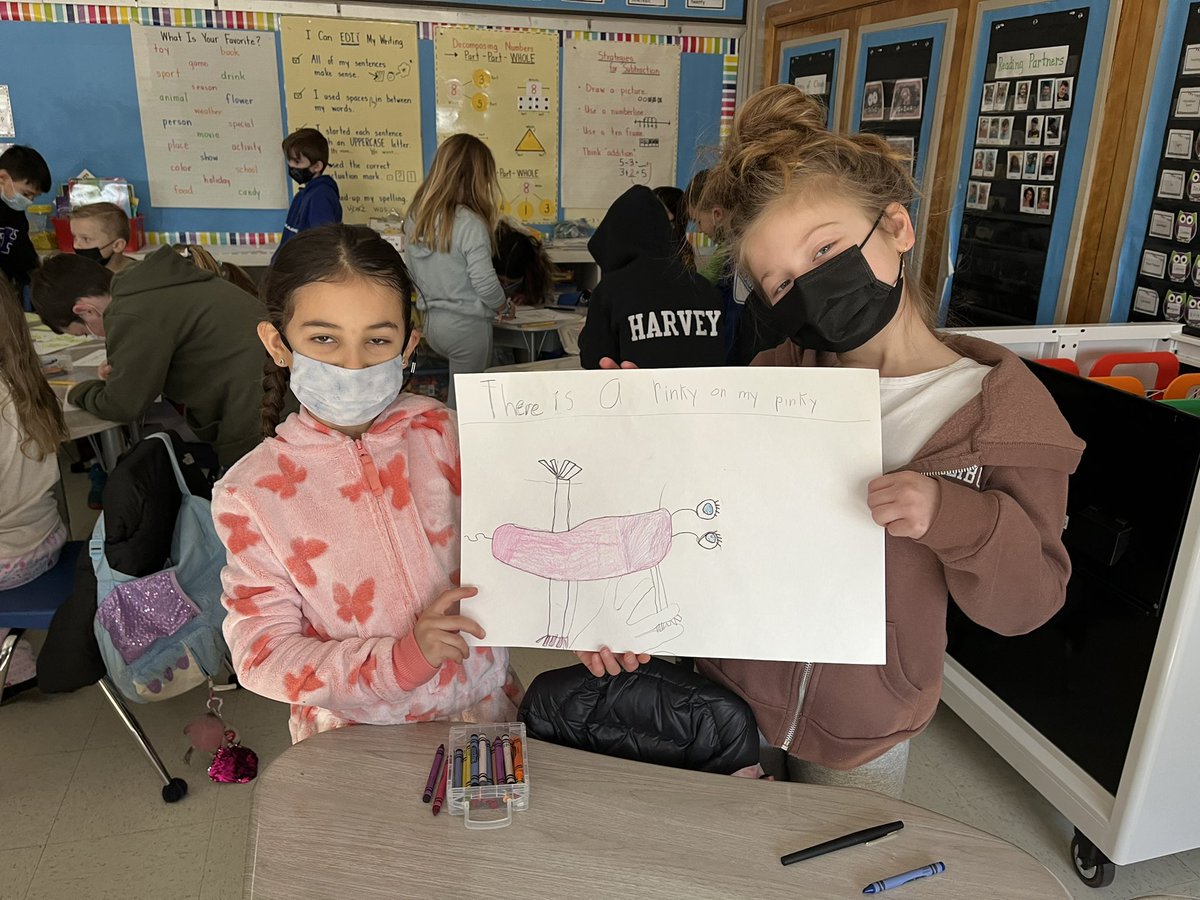 Cannons_Kinders's tweet photo. So much fun celebrating Read Across America with our first grade buddies! Creations inspired by “There’s A Wocket In My Pocket”! @funinroom104  #FHLEADS https://t.co/62pwO0djog