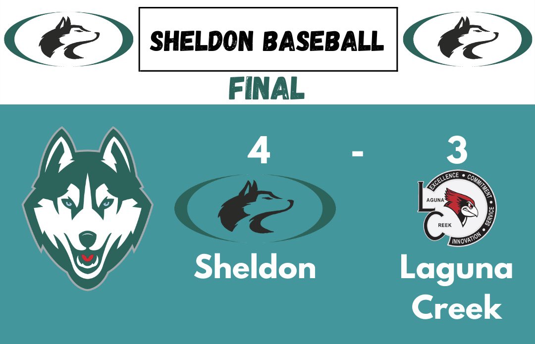 Sheldon Huskies with a big win over Laguna Creek in the home opener. The Huskies move to 2-1 and will play @ Kennedy next Friday ⚾️