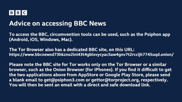 Alasdair Munro on Twitter: "If anyone has friends/colleagues/loved ones in  Russia wanting to access impartial news from the BBC, here are some  instructions for how to get to it Please share and