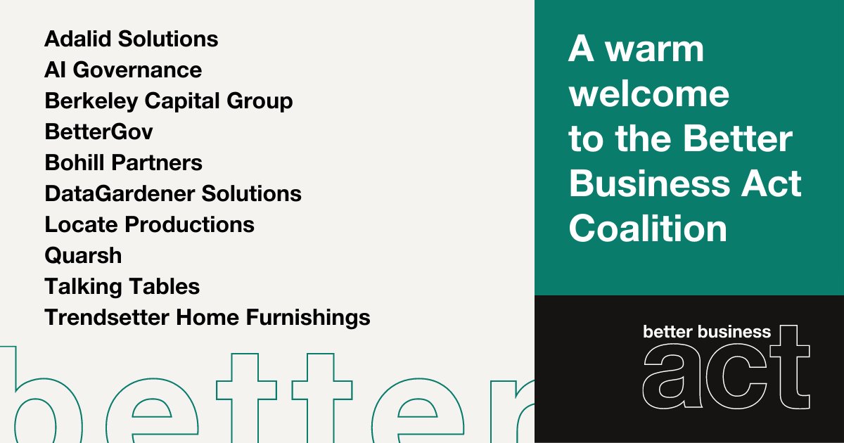 betterbizact's tweet photo. We are a coalition of over 980 businesses from local firms to beloved high-street brands. We want to free up decision-makers to act in everyone’s long term interests. Join us today 👉 https://t.co/f7z3JtM4D3 https://t.co/BzseF5MfHD