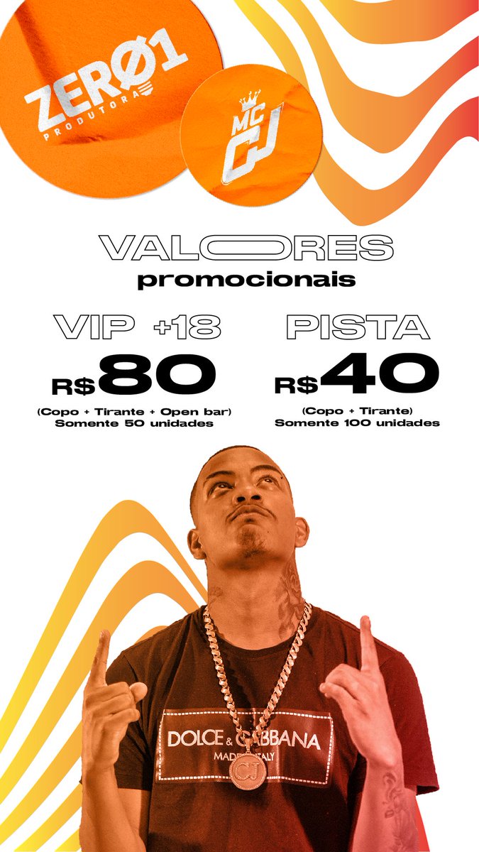 produtora_zero1's tweet photo. SEXTOUUUU, e você já garantiu teu ACESSO para o BAILE DA QUERIDA dia 18 DE MARÇO com show nacional do MC CJ? 

🏃🏻 CORRE GARANTIR TEU LUGAR!

🟠 LOTES PROMOCIONAIS ESGOTANDO!!! https://t.co/SginXNlaAy