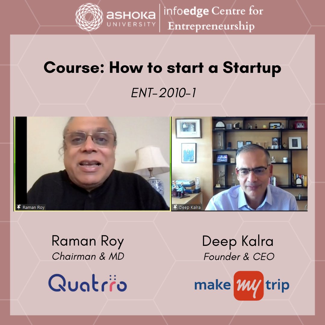 InfoEdge Centre for Entrepreneurship @ Ashoka Univ tweet media