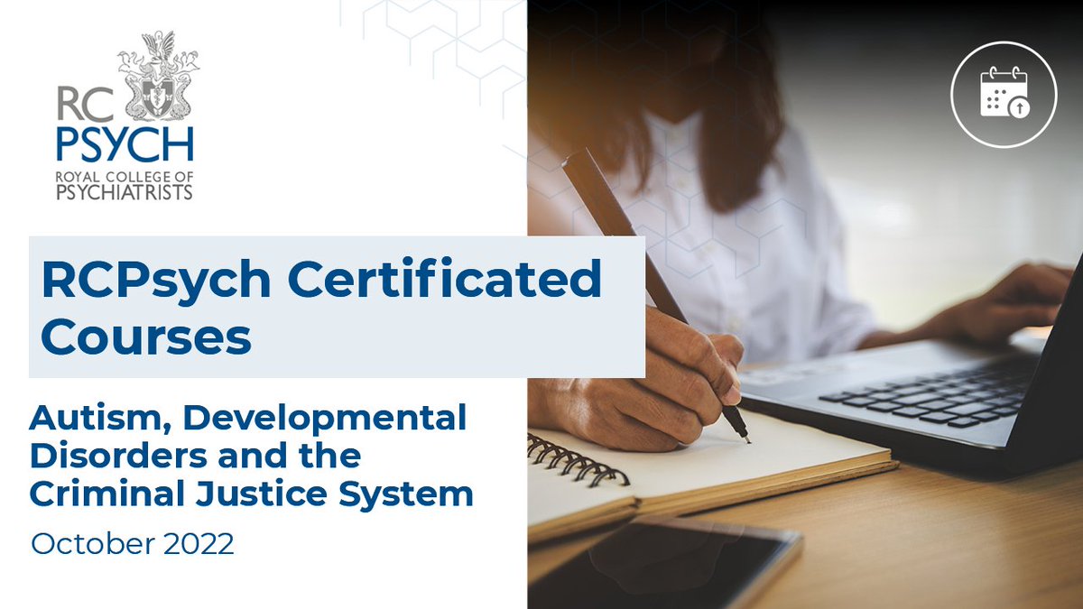 We've launched all new Certificated Courses, with the first on Autism, Developmental Disorders and the CJS. These courses consist of 6 e-Learning modules, self-guided study and a Q&amp;A webinar with experts. Read more about our #RCPsychCourses on our website bit.ly/3sQsp0l