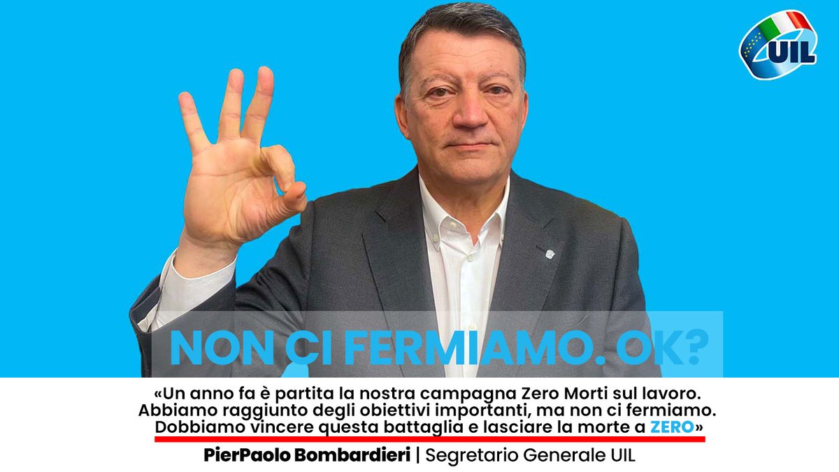 PpBombardieri's tweet photo. È gia trascorso un anno da quando, il 5 marzo del 2021, ha preso il via la nostra campagna Zero Morti sul Lavoro.
Siamo riusciti a far capire che con la sicurezza sul lavoro non si scherza. 
Ma la battaglia per ridare dignità al lavoro non finisce qui. 
 #ZeroMortiSulLavoro https://t.co/KmBUjlihLu