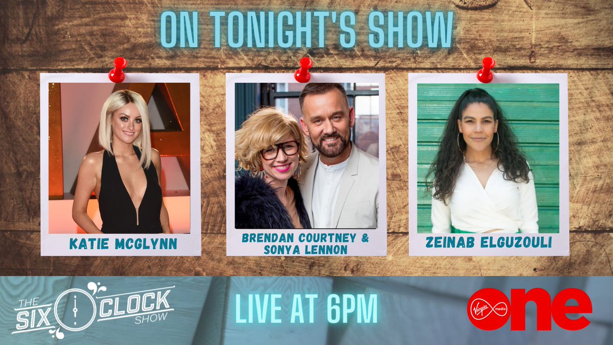 Happy friday everyone! 🎊🎊
Here's an entertaining line up to kick off your weekend
🎭Actress <a href="/KatiexMcGlynn/">Katie McGlynn</a>🎭
🎙Fashionistas and Podcasters <a href="/BrendanCourtney/">Brendan Courtney</a>  &amp; <a href="/sonyalennon/">Sonya Lennon</a> 🎙
🎼Music Fanatic Zeinab Elguzouli🎼
Tune in at 6 O'Clock on Virgin Media One  | #SixVMTV