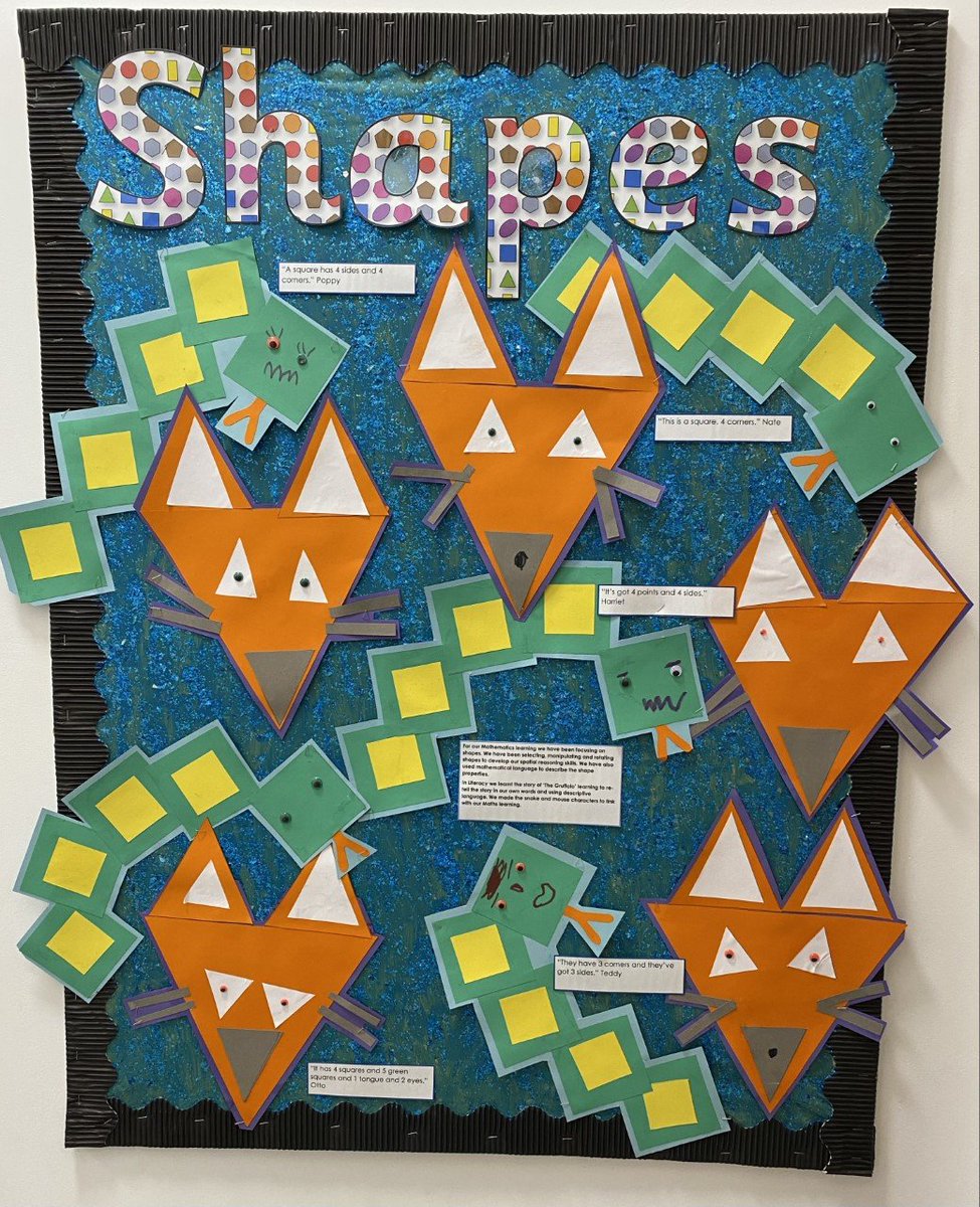 This week in Maths, our little Einstein's in Reception have been busy learning all about shapes and their properties. They applied their learning by creating some wonderful shape art. Well done to them! 
<a href="/NBHSchool/">North Bridge House</a> @CognitaSchools  #cognitaway #EYFS