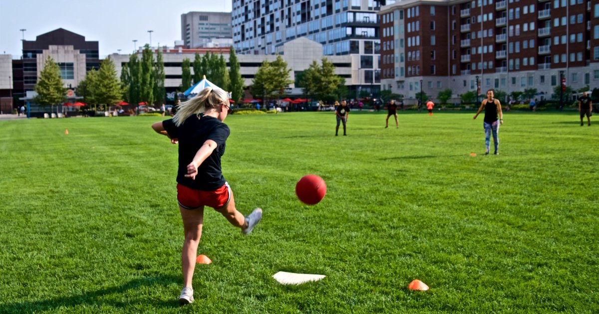 Remember the joys of kickball from grade school? Grab your friends or coworkers and sign up today for kickball at the Commons! Monday or Tuesday nights starting May 2. Get your  team in on the action here before registration fills up. bit.ly/3hA1VK1