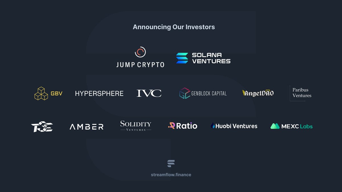1/ Excited to announce our 3.1M fundraise led by <a href="/JumpCryptoHQ/">Jump Crypto 🔥💃🏻</a> with participation from <a href="/SolanaVentures/">Solana Ventures</a>, <a href="/gbvofficial/">GBV Capital</a>, <a href="/hypersphere_/">Hypersphere</a>, <a href="/ivcryptofund/">IVC (Infinity Ventures Crypto)</a>, <a href="/GenblockCapital/">GenblockCapital</a>, <a href="/AngelDAOorg/">AngelDAO</a>, Paribus Ventures, T3E, <a href="/ambergroup_io/">Amber Group</a>, <a href="/SolidityVenture/">Solidity Ventures</a>, <a href="/RatioFinance/">.</a>, <a href="/HuobiVentures/">Huobi Ventures</a>, @MEXC_Global