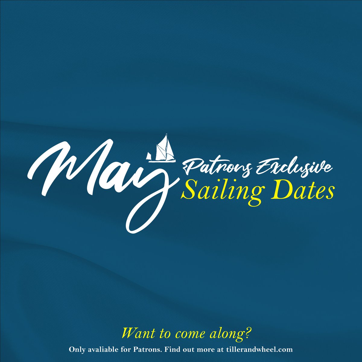 Come and join us as we start our sailing season!
-
Our spiffy patrons get first dibs on the sailing schedule, so if you're interested in supporting us and getting your name down early for a free sailing experience!
-
More info - facebook.com/tillerandwheel/