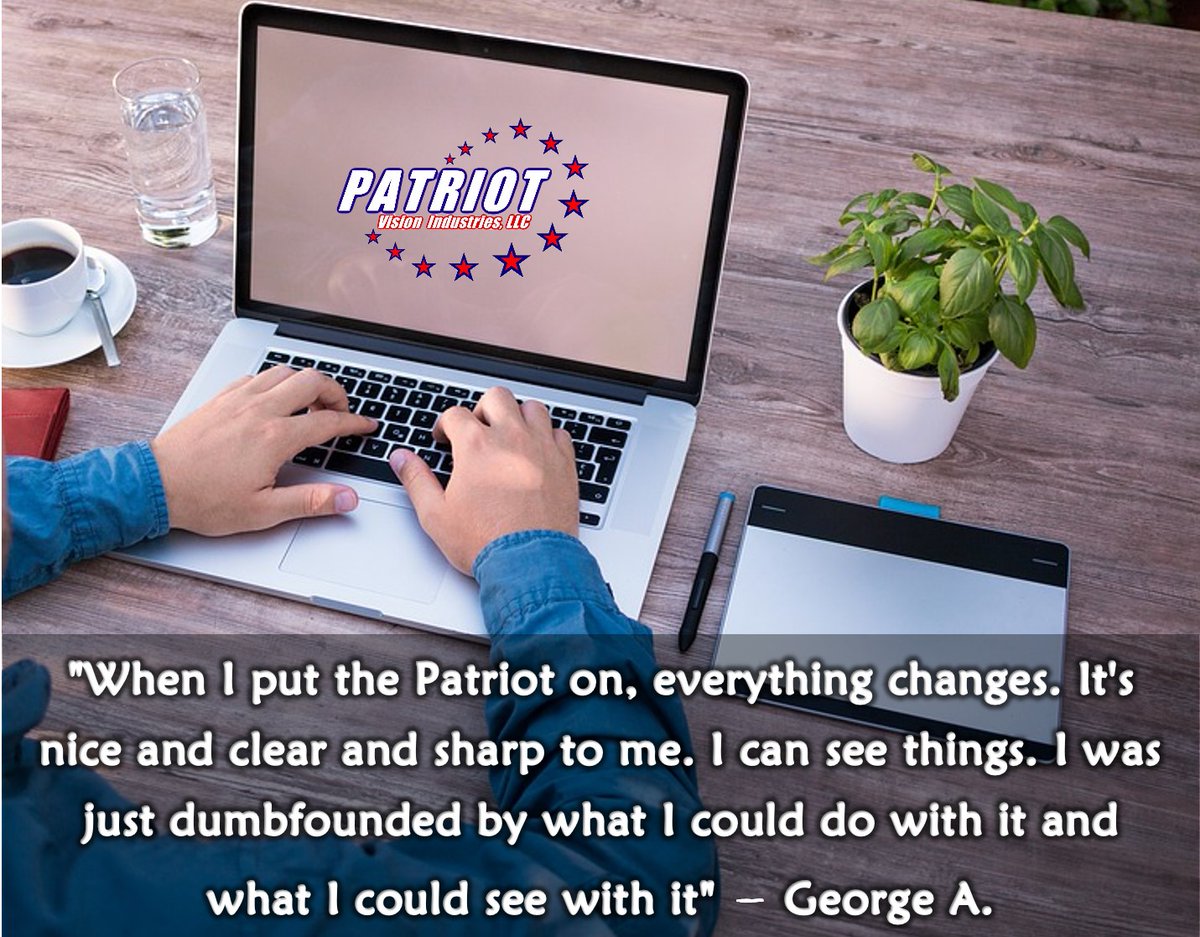 patriot_vision's tweet photo. One day George went to the store to purchase a new #magnifier. While searching for one an employee there recommended us to him. George visited us where he was then introduced to the #PatriotViewPoint. Here's what he said https://t.co/1glWMd1gsd
#RP #blind #lowvisionaid #macular https://t.co/Cwt02nb3Bk