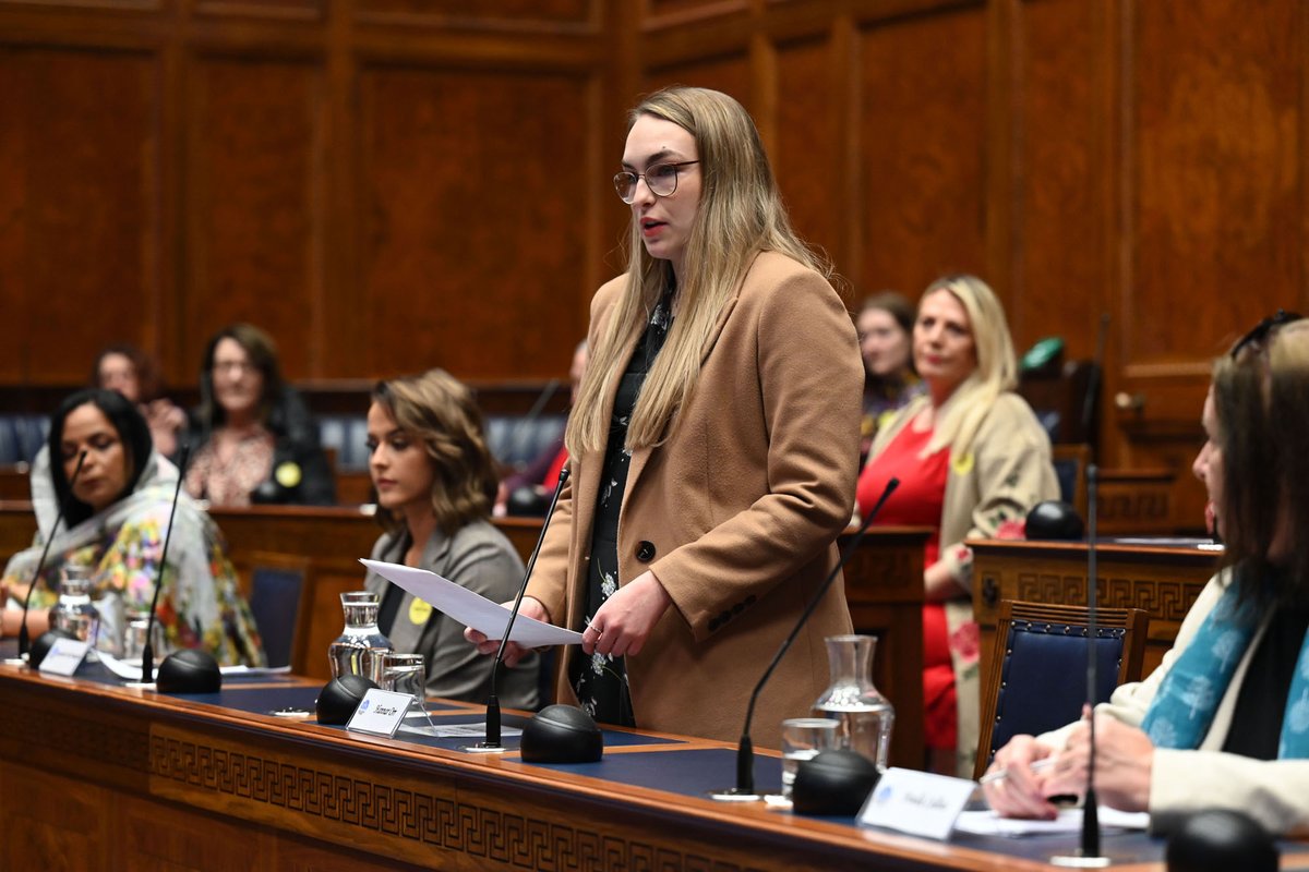niassembly's tweet photo. Hannah Orr discusses the need for Relationship and Sex Education (RSE).
 
Watch live: https://t.co/YfVRGJSfum

#IWD2022 https://t.co/9Agr2hcNyq