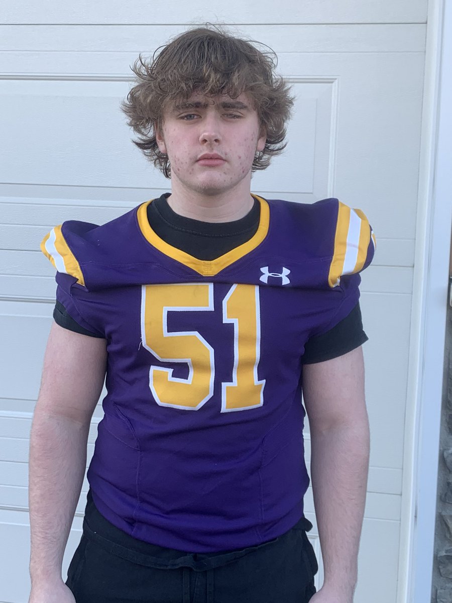 Thank you 2 the Boiling Springs Football team for signing a game ball for Hunters family &amp; to coach for allowing the boys to take their jerseys on the off season to wear today 🏈💜💛🏈  #rememberinghunterreynolds #homedepotfamily