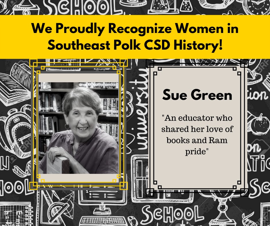 SEPSchools's tweet photo. It's fitting that we honor Sue Green during Read Across America Week! As the SEP District Librarian for 30 years, her passion for books helped create the library system we have today!  But she contributed in so many other ways. Read more about Sue here: https://t.co/8DByCK3bdO https://t.co/H0THM36PQm