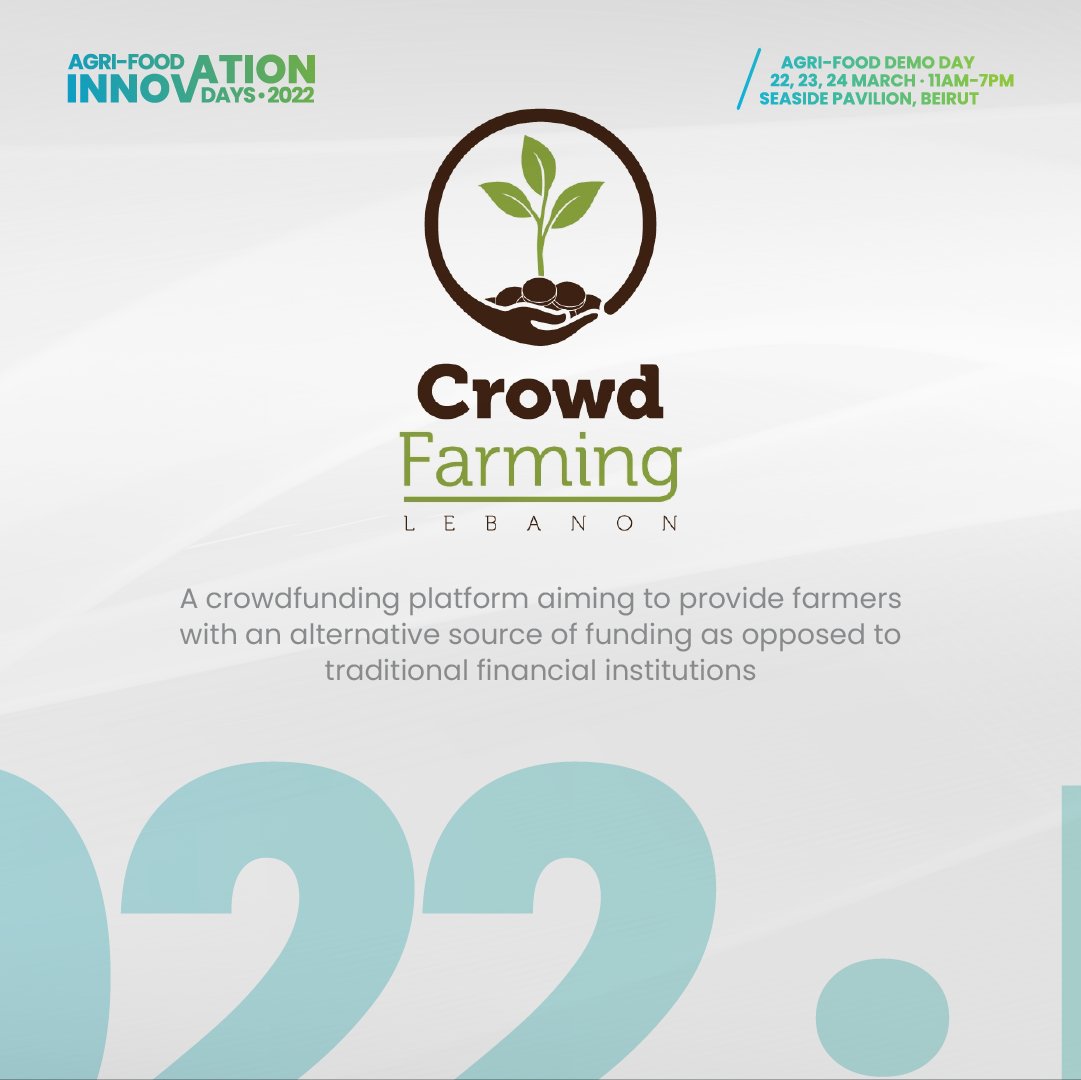 berytech's tweet photo. The most promising startups of the #AgrytechAccelerator Program will be demonstrating their innovations for the first time to the public during #AFID2022. These are the startups that you NEED to know about!
Make sure to be there on
https://t.co/pXbvrtTUca
1/3 https://t.co/UvN1cReyXD