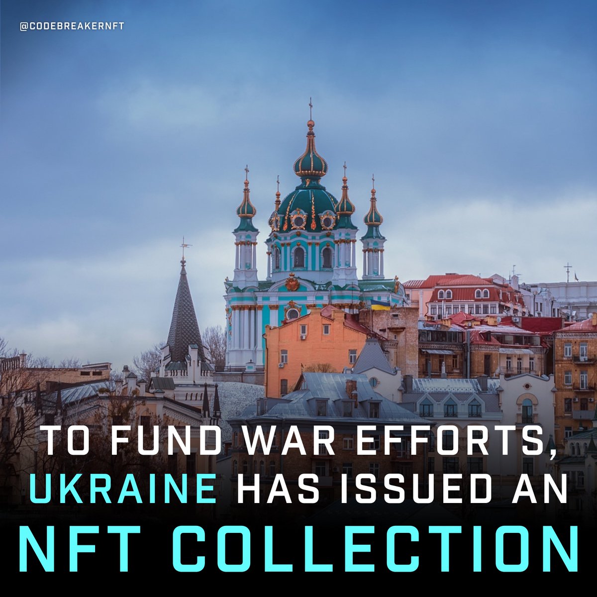 codebreakernft's tweet image. To fund war efforts, #Ukraine has issued an #nft collection.

#nftnews #nfts #blockchain #blockchainnews #eth #ethereum #bitcoin #crypto #cryptocurrency #cryptonews #kyiv