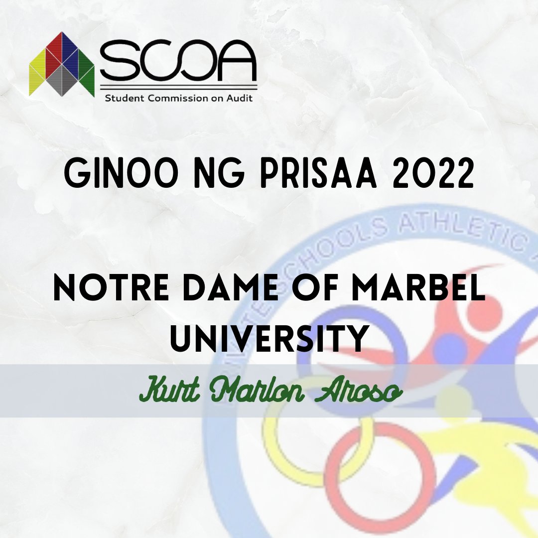 SCOAOFFICIAL's tweet photo. LOCAL PRISAA-SCKAA MEET 2022 Results

GINOO AT MUTYA NG PRISAA 2022
✓ Overall Results
✓ Best in Creative Regional Attire
✓ Best in Sports Wear
✓ Best in Formal Wear
✓ Best in Interview
✓ Mr. and Ms. Congeniality
✓ Mr. and Ms. Photogenic https://t.co/qCrizHRqC7