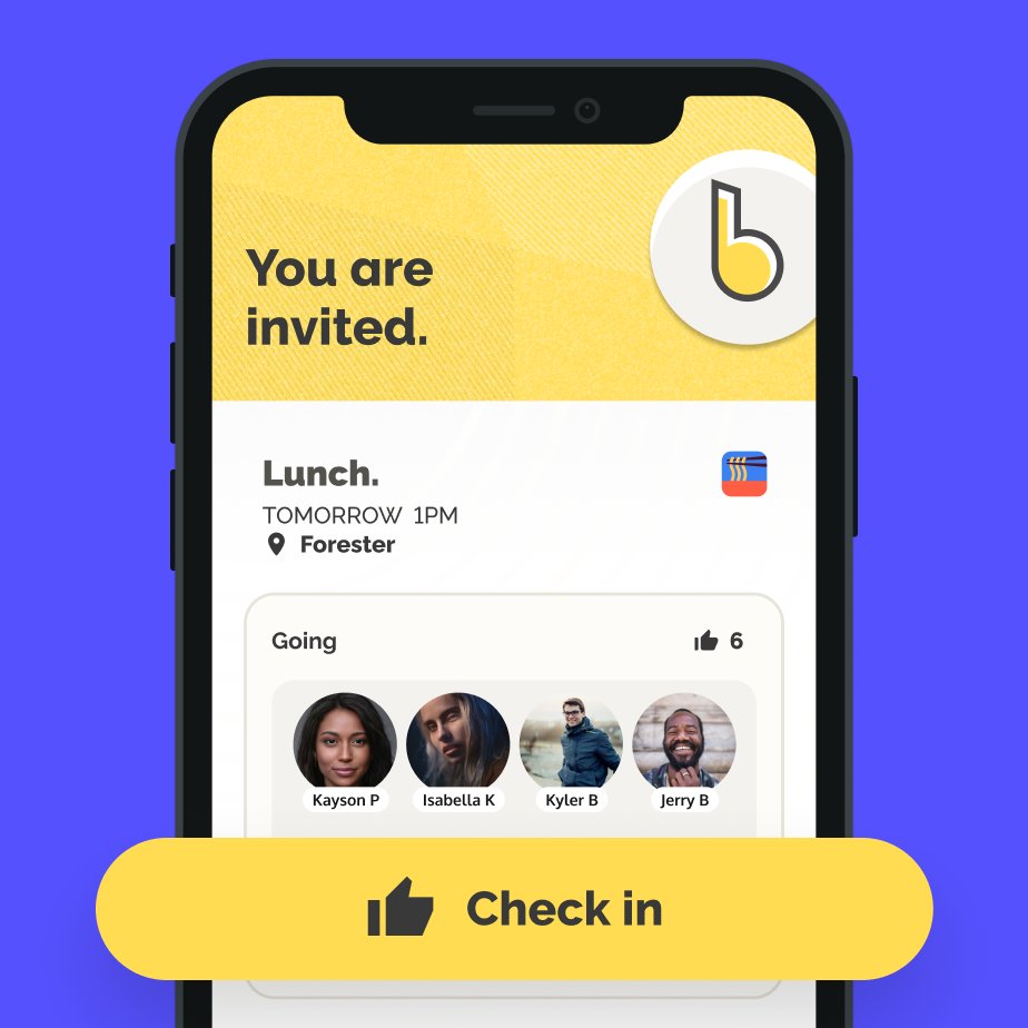 Weekend coming up 🎊 Wondering who is available for a lunch tomorrow? Don't want to call 10 people and ask? Just create a lunch Break and signal to your group that you are in the mood for a fun time with real people.