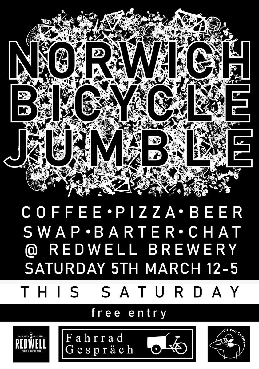 A new chapter of Norwich bike culture begins tomorrow (Sat 5th March) 🚲💚🌍

Get involved down at Redwell from Noon