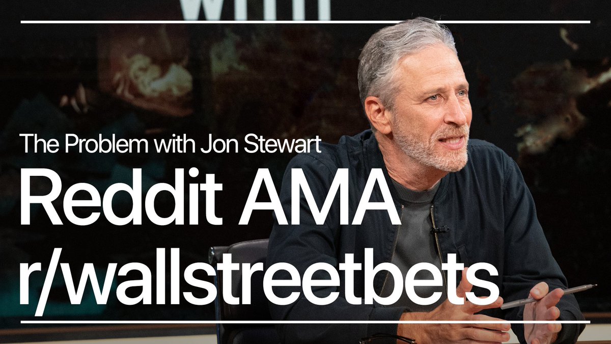 Our guy @JonStewart will be doing a Reddit AMA on r/WallStreetBets! Monday  3/7 @ 1pm ET. Bring him all your burning questions about the stock market!