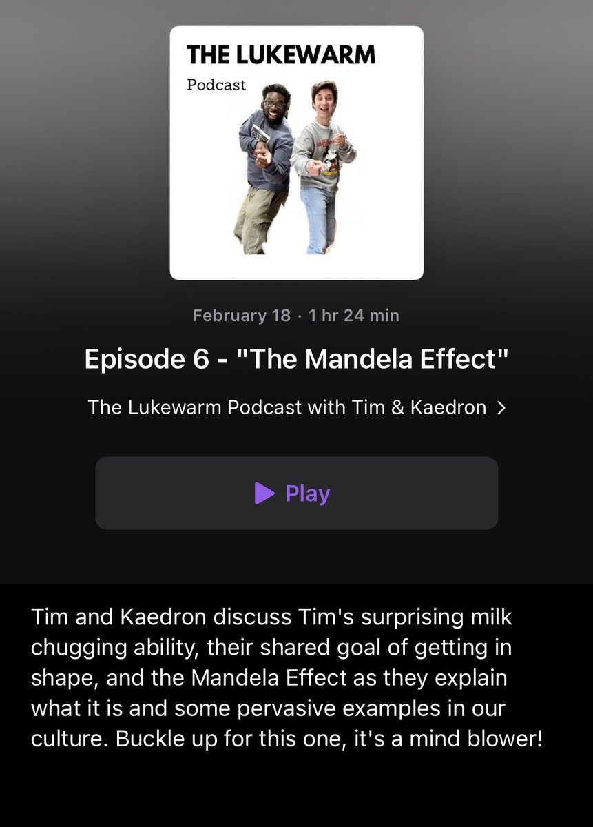 TheLukewarmPod's tweet photo. Episode 6 - with a link! Say what!!? 

https://t.co/ewTrez4DCw

He’s learning how to social media. https://t.co/8tkQI05EK9