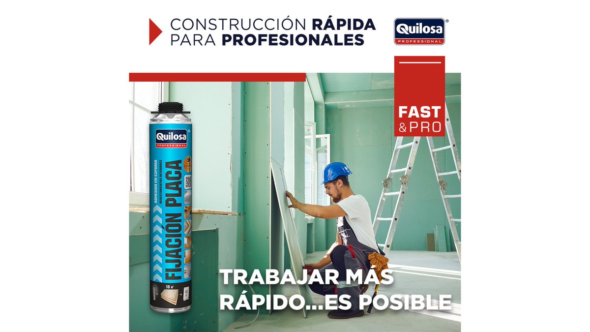 QuilosaSLU's tweet photo. El trabajo en la obra es duro.👷♂️ Pero hay una manera de hacerlo más fácil y rápido. ¡Y nos referimos a la elección de los adhesivos adecuados! Con Fijación Placa, estás apostando por la mejor solución posible del mercado. 💪
#YoSoyFASTPRO #instaladordeyeso #pladur #placasdeyeso https://t.co/fXGUHFALB2