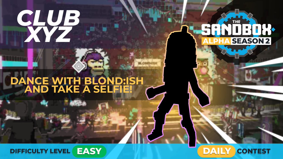 The Sandbox (@thesandboxgame) on Twitter photo #SandboxAlphaS2Contest DAY#2
Feel the electric vibes of Club XYZ! πΊπ <a href="/blond_ish/">BLONDISH</a> has seized the decks and youβre gonna move until the crack of dawn. Have a great time but donβt forget to take a selfie with her on the main stage!
Enter here
π sandbox.game/en/season/contβ¦ #SandboxAlphaS2Contest DAY#2
Feel the electric vibes of Club XYZ! πΊπ <a href="/blond_ish/">BLONDISH</a> has seized the decks and youβre gonna move until the crack of dawn. Have a great time but donβt forget to take a selfie with her on the main stage!
Enter here
π sandbox.game/en/season/contβ¦