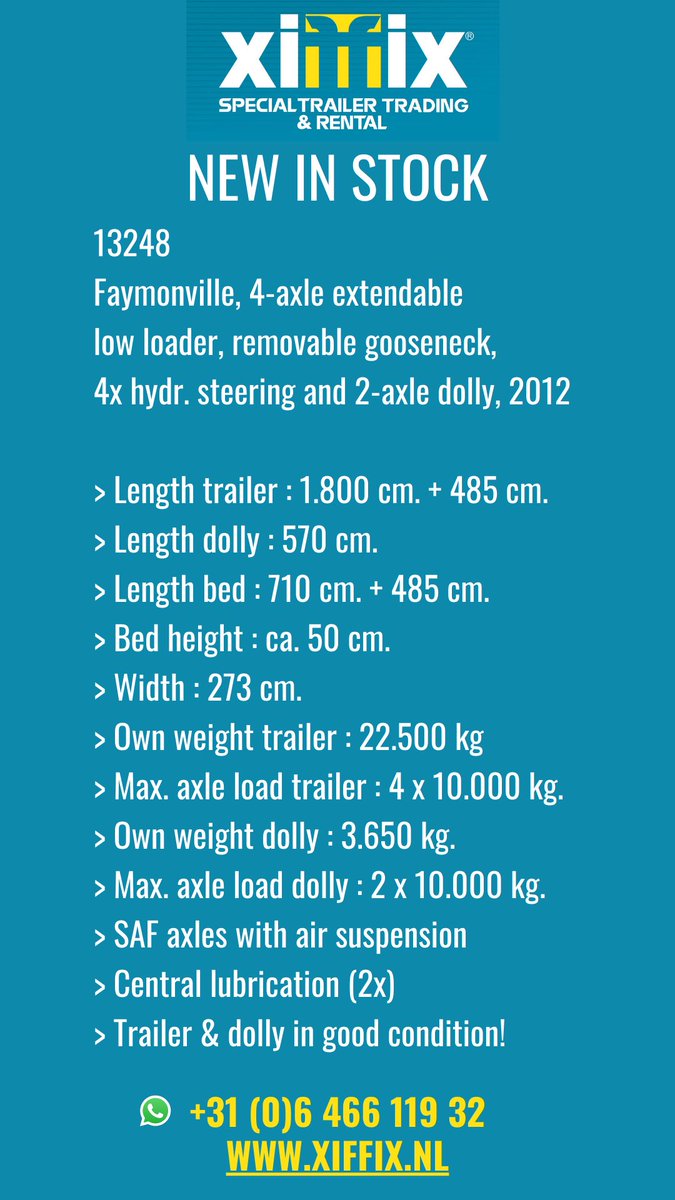 #faymonville #low-loader 2012 #heavy-haulage #schwerlast #exceptional #transport #zwaartransport