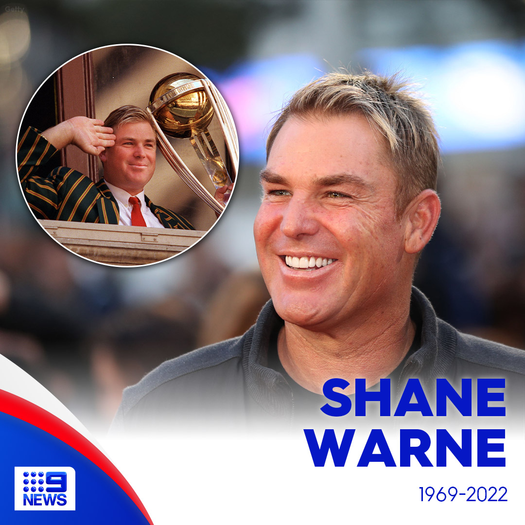 #BREAKING: Australian cricketing legend Shane Warne has died suddenly, aged 52.

The iconic spin bowler suffered a heart attack while in Thailand.

Warne, the greatest leg-spinner of all-time, took 708 Test wickets throughout a glittering career.

MORE: 9Soci.al/9G0r50IaeBP