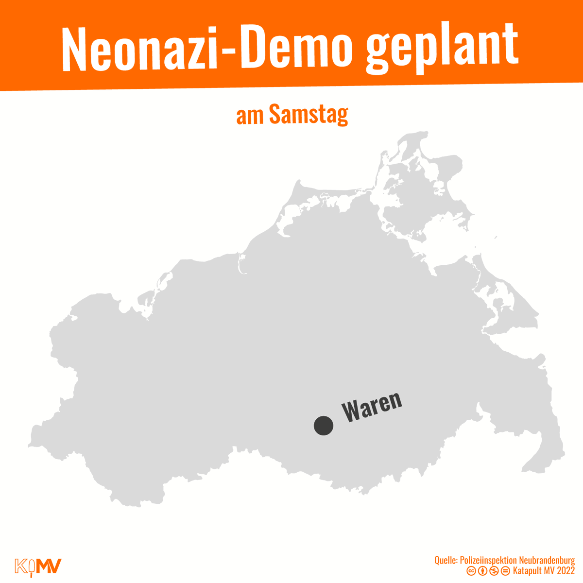 Die neue rechtsextreme Splitterpartei „Neue Stärke Partei“ marschiert mit anderen Neonazis am Samstag durch Waren. 
.
Das Bündnis „Neubrandenburg nazifrei“ hat eine Gegenkundgebung angemeldet.
.
Ganzer Artikel ► katapult-mv.de/artikel/neonaz…