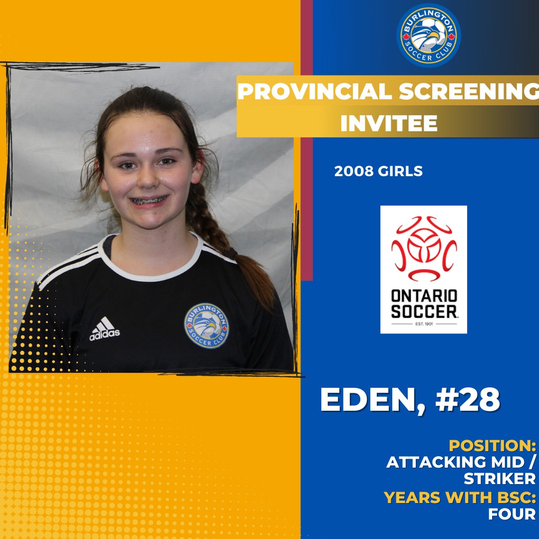 burlsoccer's tweet photo. 📢Congratulations to our 2008 Girls that are heading to Provincial Screenings this weekend! 

Get after it, ladies! We're so #bayhawkproud of you 💙💛

#wearebayhawks #soccerforlife #teamsports #teamontario #burlON https://t.co/go176gqwUs