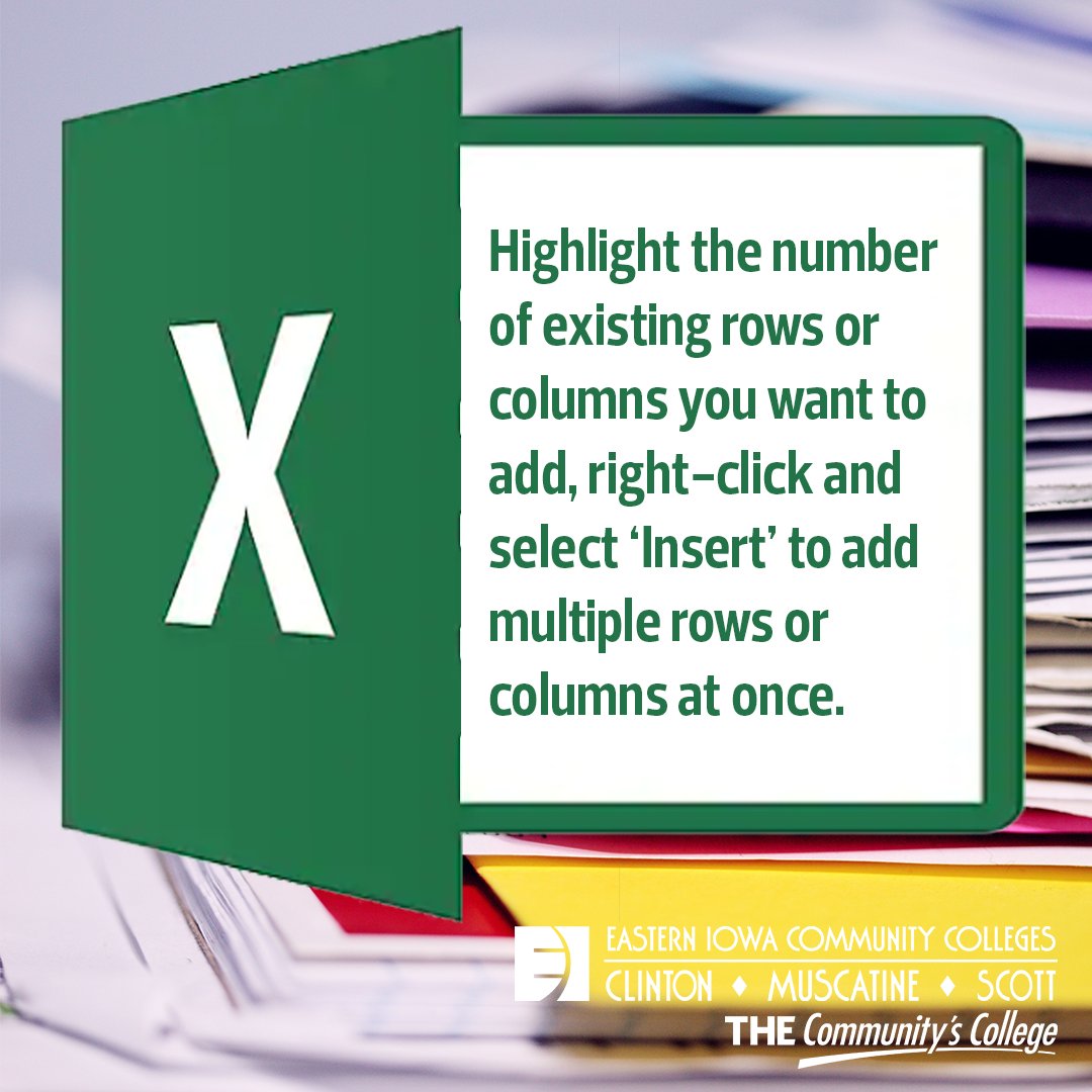 tweet_eicc's tweet image. Learn more tips and tricks by registering for our in person Excel: Inside &amp;amp; Out class at eicc.edu/excel, link in bio #MicrosoftTips #MicrosoftExcelTips #THECommunitysCollege