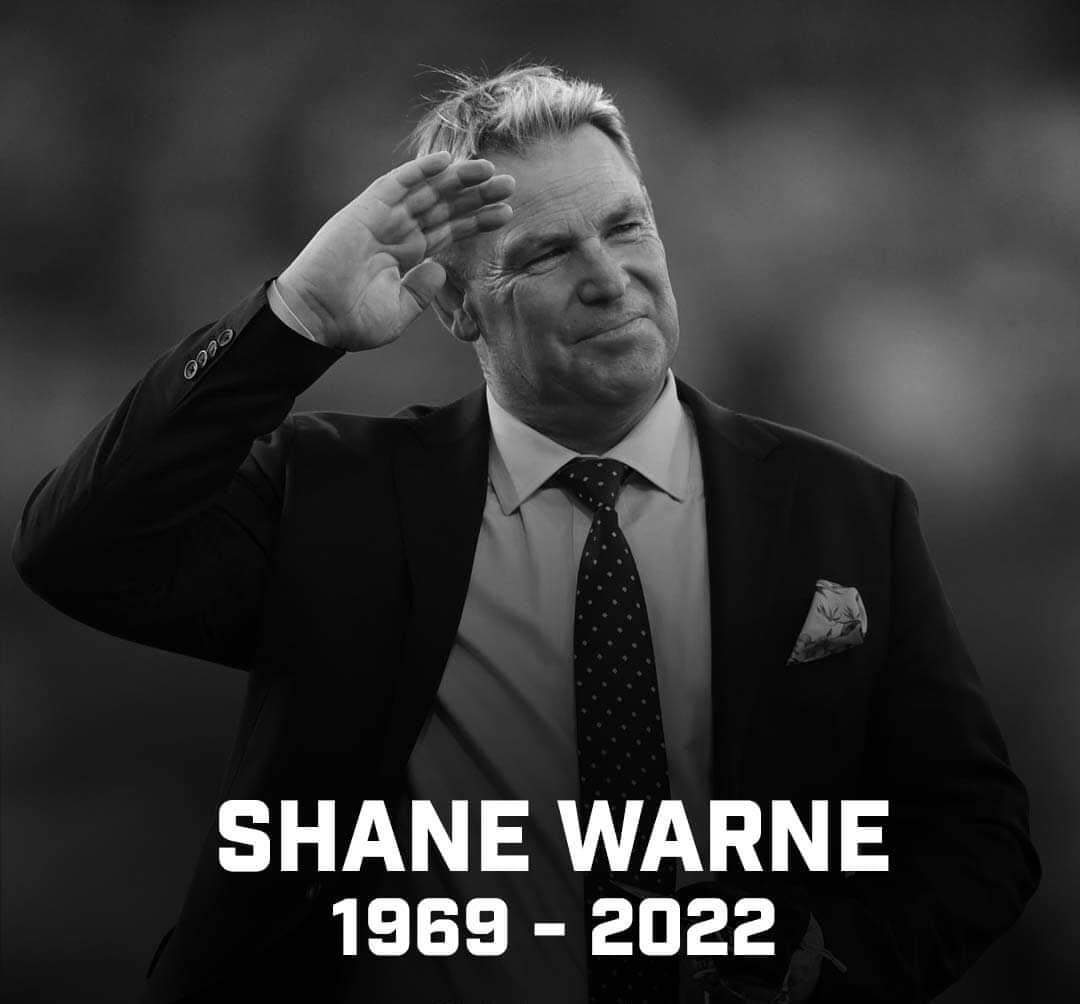 rahatrizo's tweet photo. Heartbreaking news for every cricket lovers. You will be missed Legend. 

 Unbelievably sad day for cricket

Can’t believe we are typing this... 

RIP Shane Warne, one of the game's best characters and finest bowlers.

Rest In Peace, Legend 💐
Shocking!! 💔
#ShaneWarne https://t.co/q8Nj5eZwpF