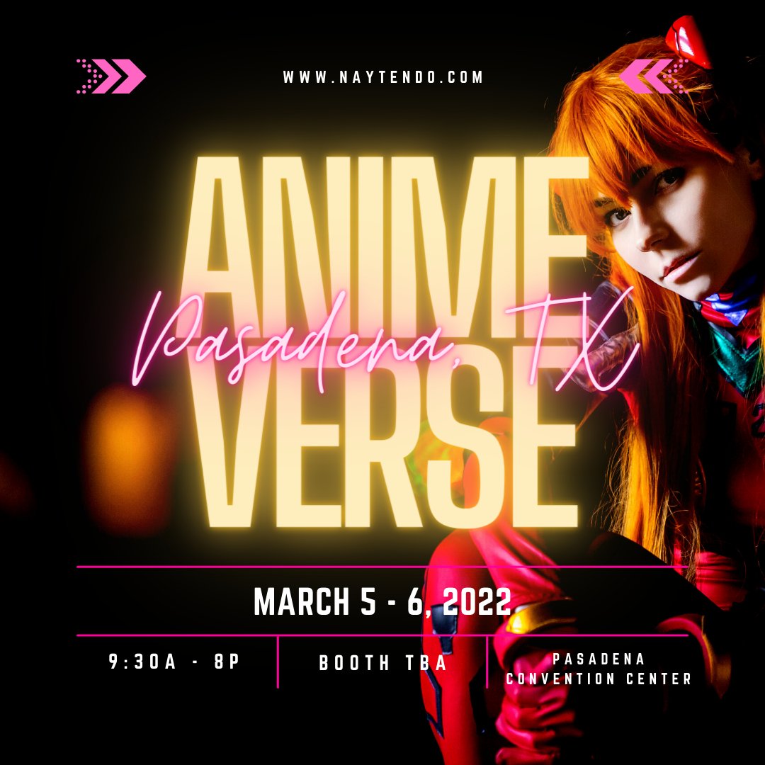 Naytendo's tweet photo. See y'all this weekend! Stay tuned for the booth number~

#houston #animeverse #artistalley https://t.co/Jz5PxW3c4p