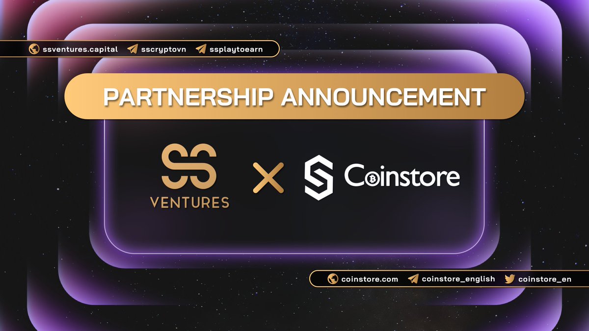 ventures_ss's tweet photo. ️🎉 We are pleased to partner up with Coinstore @coinstore_en🎉
🚀This collaboration will provide many benefits to both parties and push us to go even further in the future🚀
#SSVentures #CoinStore #Partnership https://t.co/X11tUzhoM6
