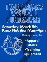 Come support TC Baseball at Knox Nutrition!