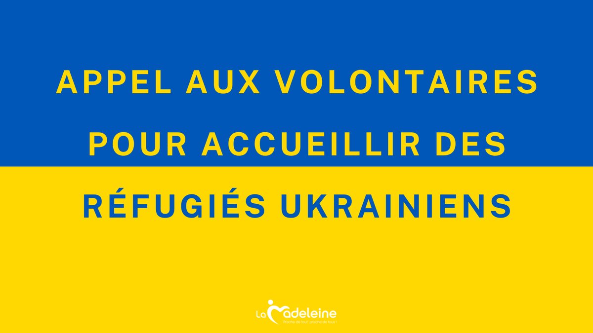 LaMadeleine_59's tweet photo. 🇺🇦 @LaMadeleine_59 fait appel à la solidarité des habitants pour l'accueil des réfugiés ukrainiens. Contactez la mairie au 03 20 12 79 92 ou aideukraine@ville-lamadeleine.fr en précisant vos nom, prénom, adresse, téléphone et vos capacités d'accueil. Merci de votre solidarité ! https://t.co/QCHUR01kPk
