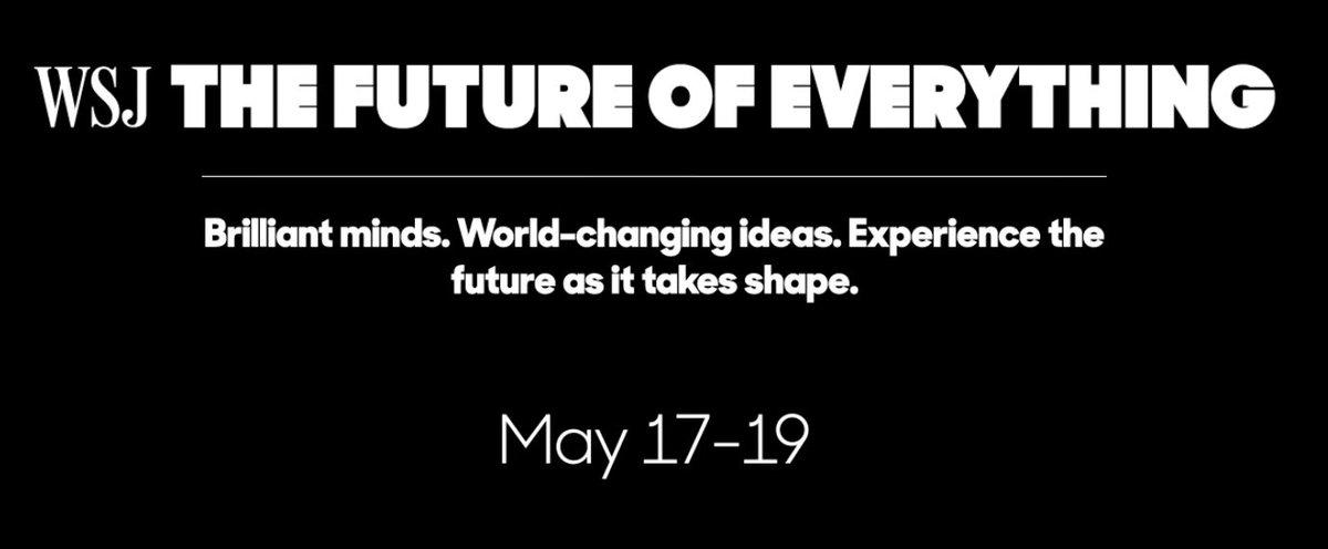 elenacorchero's tweet photo. May 17-19 THE FUTURE OF EVERYTHING FESTIVAL https://t.co/RgbtzNud2w The impact of the last two years has triggered a new world order. Discover the extraordinary ideas shaping our future. @WSJ brings together leaders from business, science, sports & culture at this year's #FOEF https://t.co/j1icPtdGQU